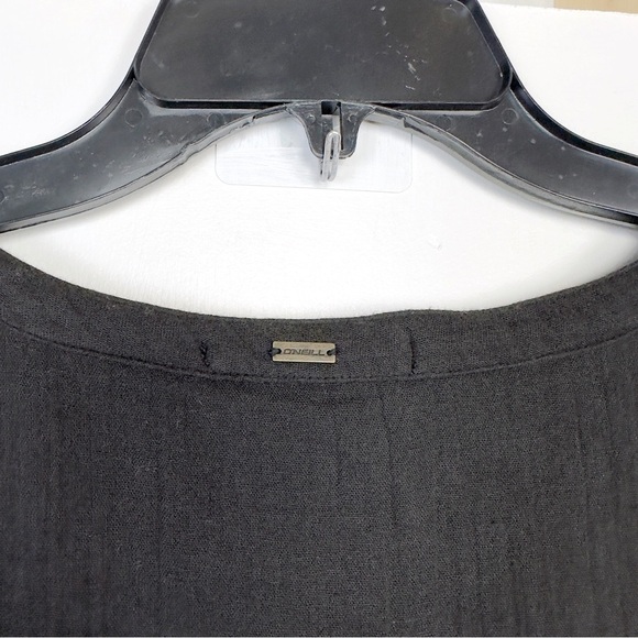 NEW O'Neill Black Kayson Maxi Cover-Up Dress Size Small High Side Slits - Picture 12 of 14